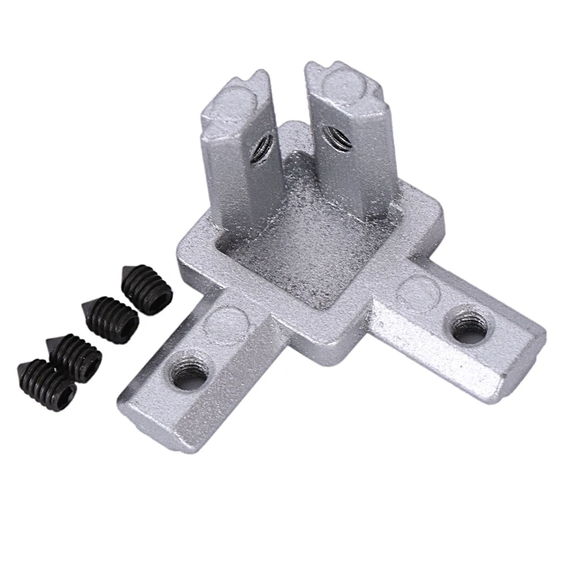 3-Way End Corner Bracket Connector for T slot Aluminum Extrusion Profile 2020 series (Pack of 4 with screws) | Обустройство дома
