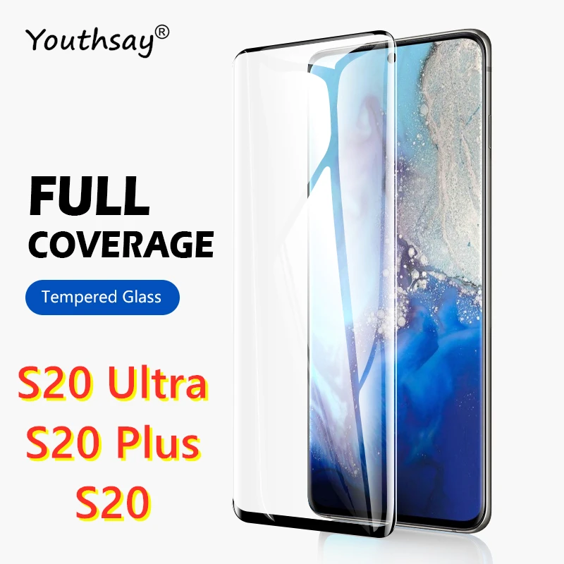 Protector de pantalla de cubierta completa 3D para Samsung Galaxy S20, pel&iacute;cula de vidrio templado para Samsung Galaxy S20-0