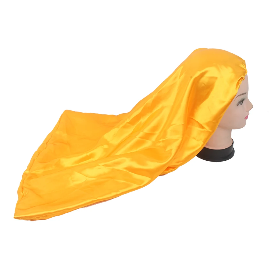 

Customized Logo bonnets 2 Layer Satin silk Women sleeping Bonnet Headband tie Caring Virgin hair Extentions Wig Hairs Sleep Caps