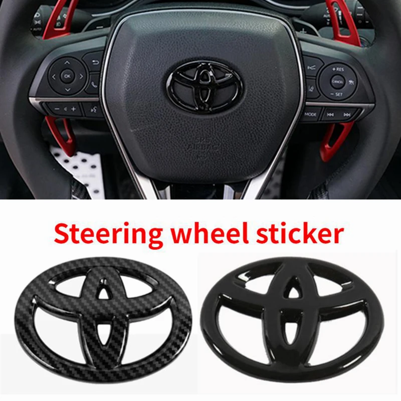 Автомобильная наклейка на руль для Toyota Corolla Camry Rav4 Yaris Auris Avensis Prius Prado 120 Hilux Supra CHR
