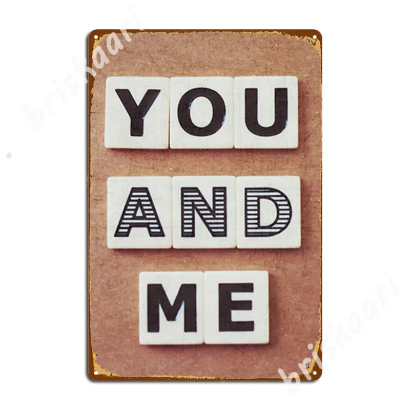 

You And Me металлические знаки для клувечерние