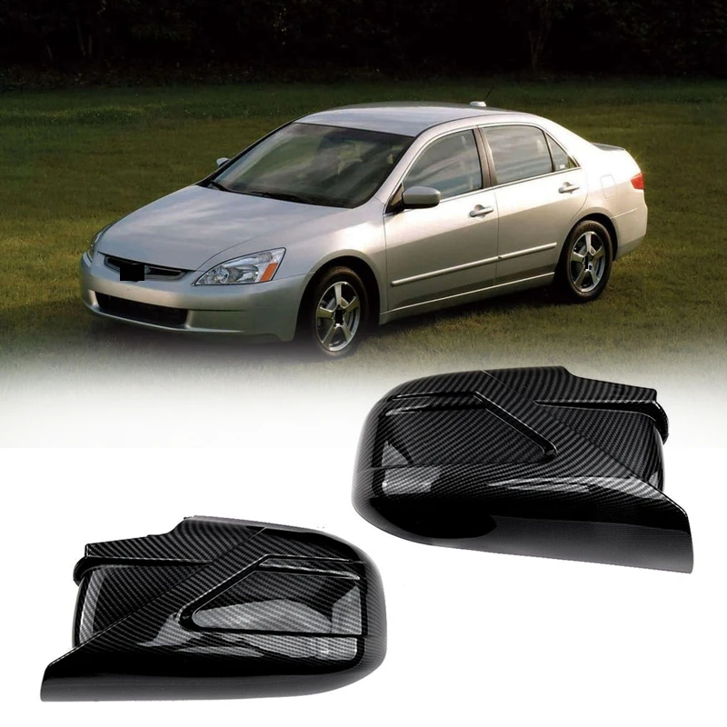 

2 шт., крышка для зеркала и крыла двери из углеродного волокна, подходит для Honda Accord 2003-2007