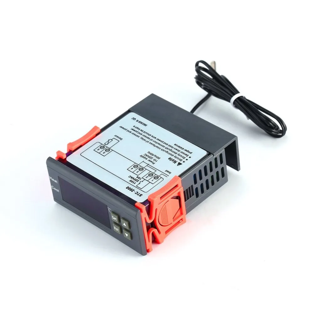 STC 2000 220V 55 ~ 120C цифровой регулятор температуры с термопарным датчиком|Термостаты и