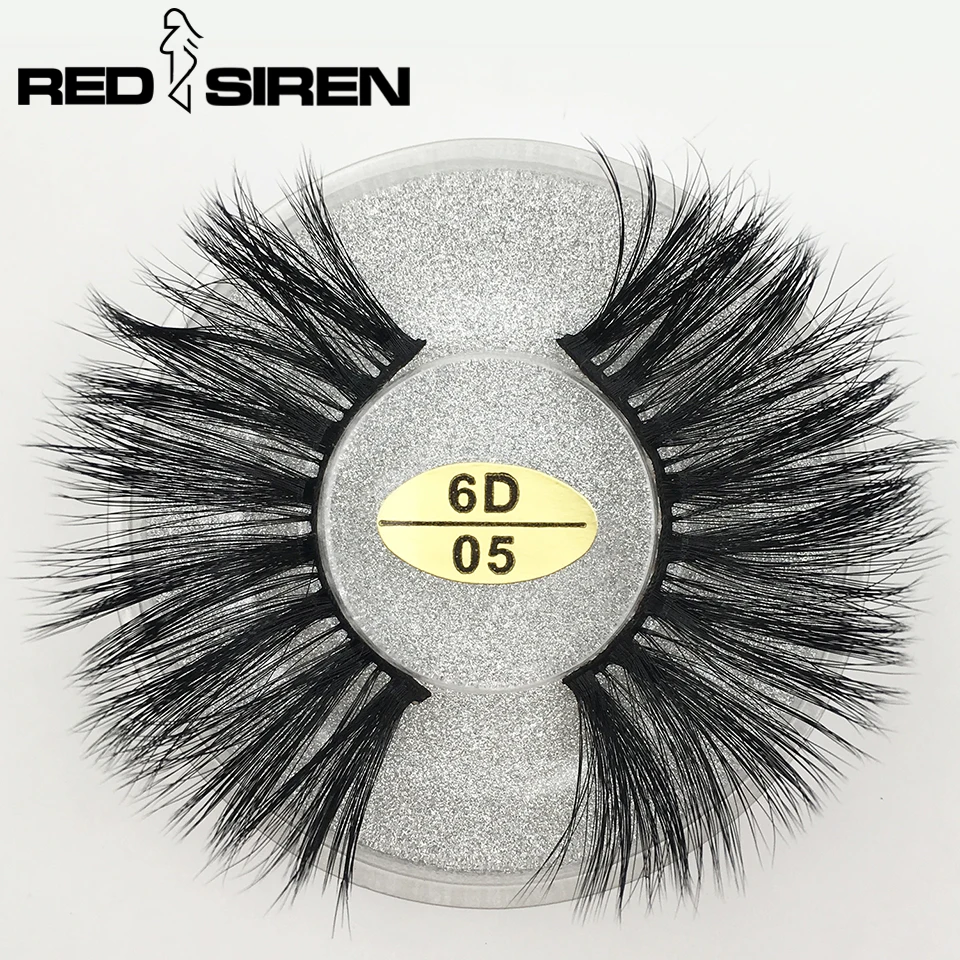 Красная сирена натуральные ресницы оптовая продажа 25 мм ручной работы