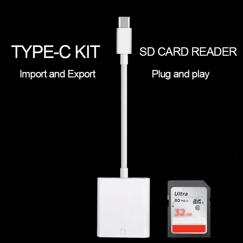 Универсальный адаптер для чтения карт Micro SD с USB-C типа C аудио кабель Macbook LaptopSamsung