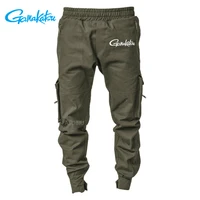 gamakatsu outdoor tactical pants mens loose waterproof fishing pants mountaineering running multi pocket sports mens pants
