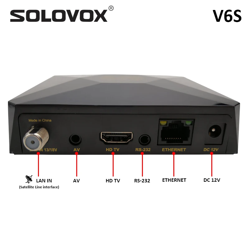 Спутниковый ТВ ресивер Solovox V6S поддерживает 6 линейный Европейский аккаунт и