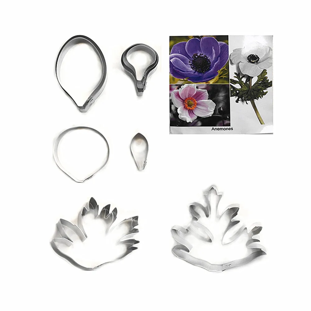 Anemones помадка сахар ножи для цветов украшения выпечки тортов полимерная глина