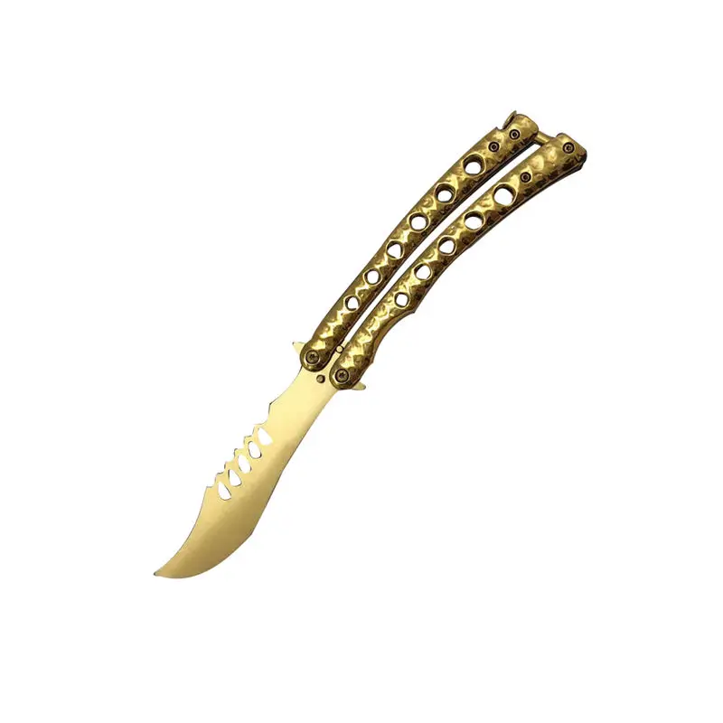 Бабочка в ноже balisong Karambit складной нож Лезвие подарок для мужчин тренировочный нож Практичный Нож не заточенный с отверткой