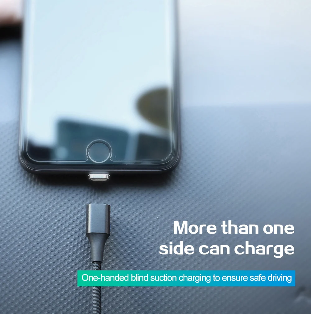 Магнитный кабель 3A для быстрой зарядки, кабель Micro USB type C для Android iPhone X XS MAX XR, магнитный usb-кабель для зарядки, нейлоновый шнур для передачи данных