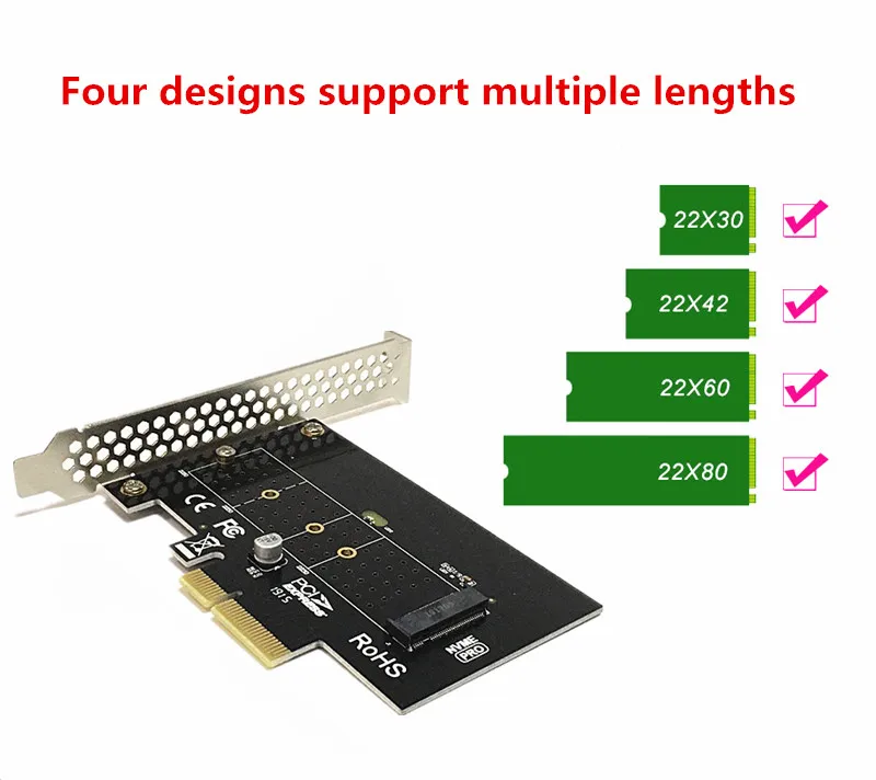 M2.PCIe SSD адаптер M.2 SSD NVME PCIe M.2 к PCI express M2 к PCI e NVME конвертер NVME/M2 M ключ PCI express x4 x8 x16 карта