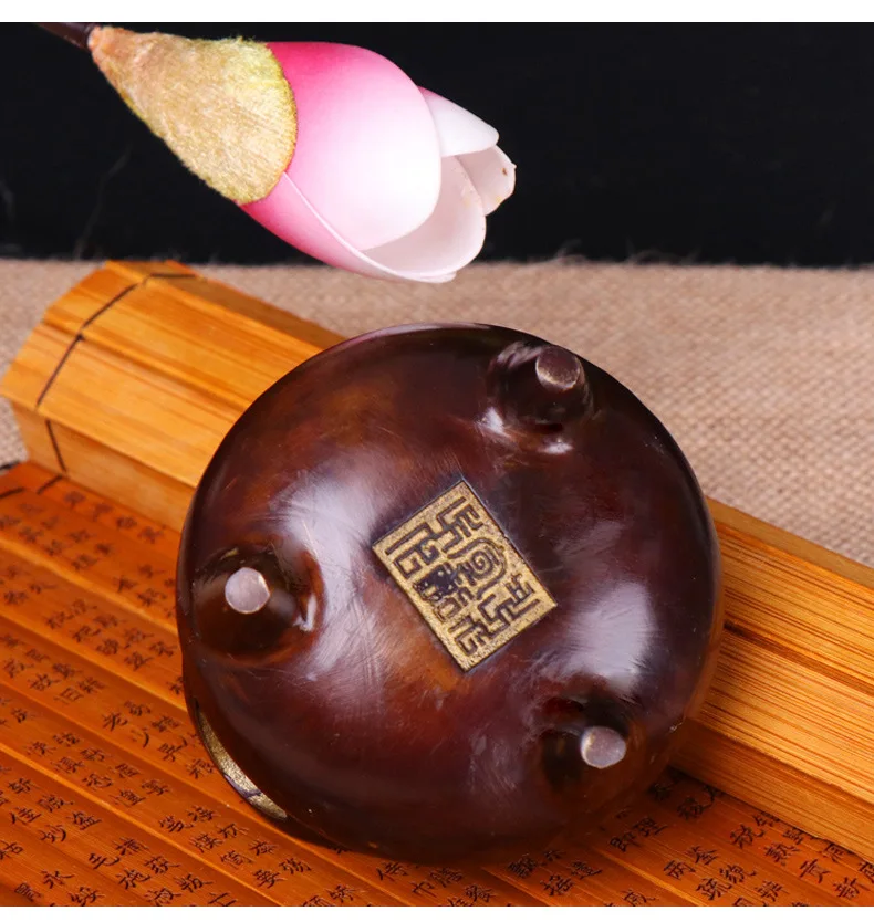 

MOZART Pure Copper ThreeLegged Incense Burner Home Indoor Sandalwood Furnace Large Aromatherapy Furnace For Buddha