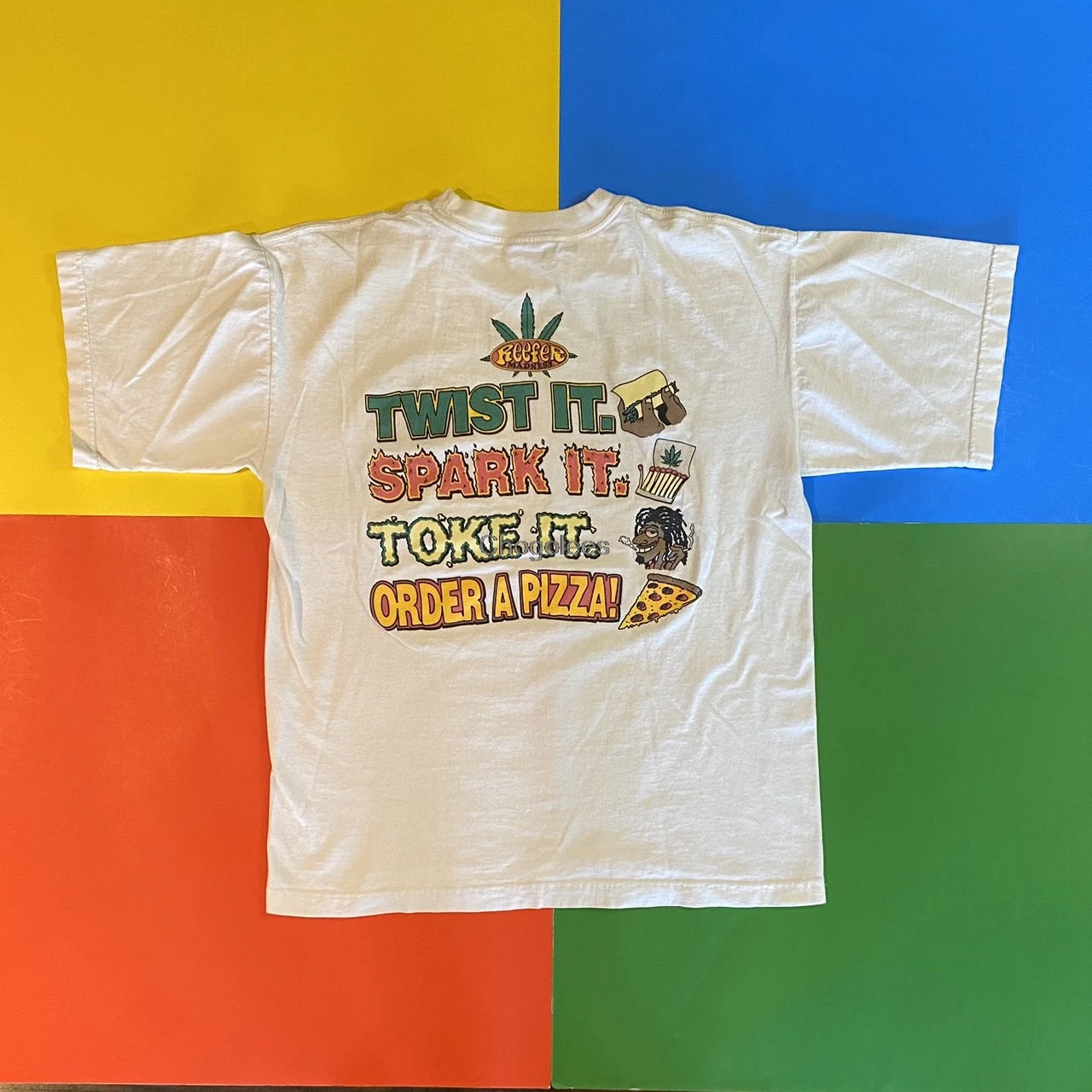 Винтажная двухсторонняя футболка reefer Crazy для мужчин и женщин|Мужские футболки| |