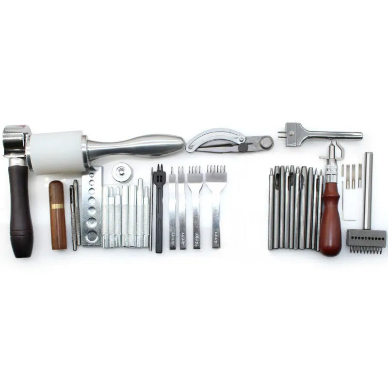 49 шт. набор инструментов для работы с кожей|Наборы обработки кожи| |