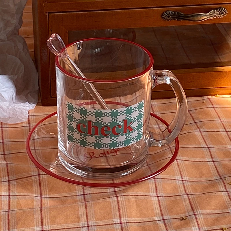 

Outdoor Cute Small Coffee Mug Luxury Breakfast Glass Mugs Coffee Cups Cute Tea Cup Set Tazas Cafe Coffee Cup Glass Drinkware