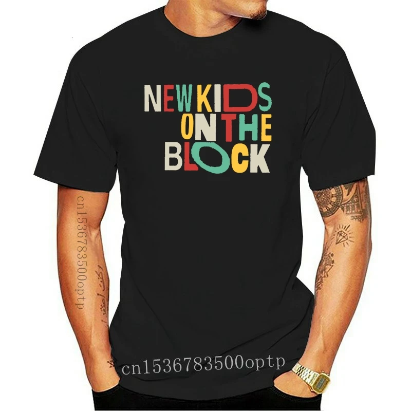 Nkotb-camisetas con estampado de letras para mujer, camisas coloridas de diseño Retro Vintage, 2021