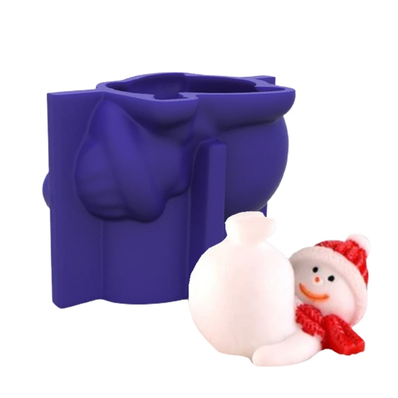 

066C 3D форма для свечей в виде снеговика, европейские и американские классические иероглифы, форма для ароматизированных свечей, украшения для дома