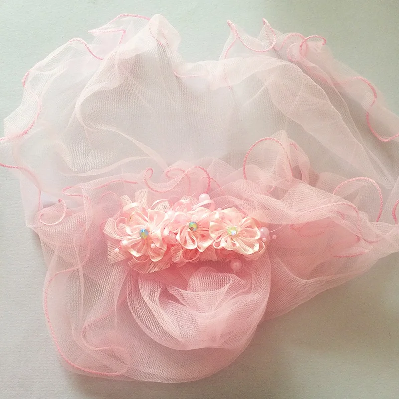 1 Pcs/lot Flower Veil Hairpins Wedding Dress Hair Accessories For Children Girl Clip Barrette Headwear Sweet | Детская одежда и