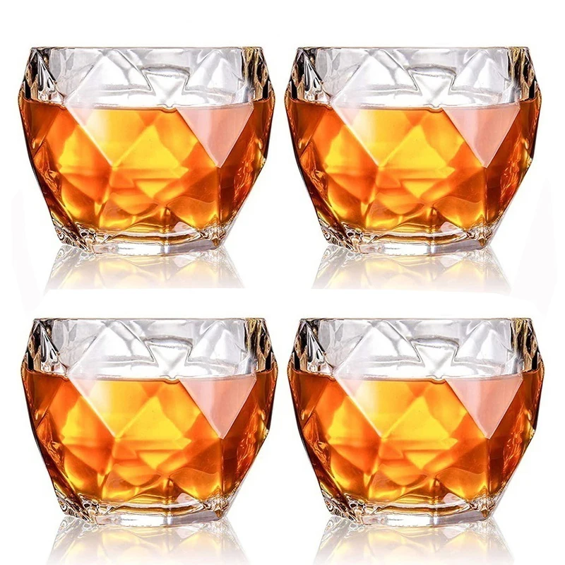 

Whiskey Glasses, Set of 4, 11 oz, Premium Scotch Glasses, Bourbon Glasses for Cocktails Old Fashioned Drinking