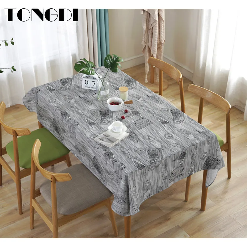Скатерть TONGDI в стиле ретро классическое холщовое водонепроницаемое