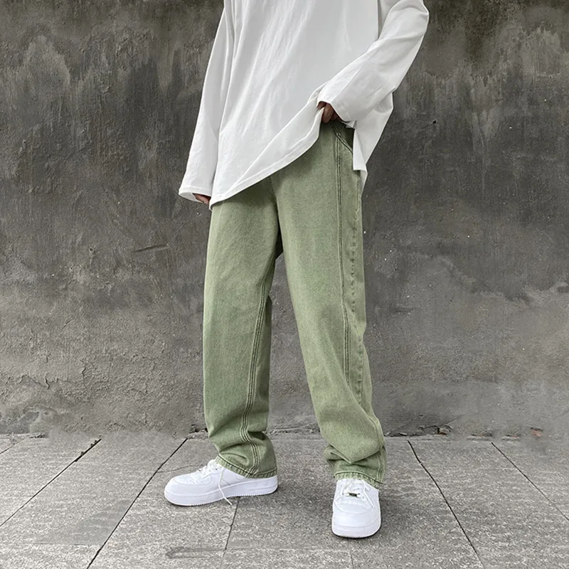 

Men's Jeans Casual Denim Pants Hip Hop Neutral Jeans Streetwear Loose Straight Jean Pants Girl trousers Sweethearts Outfit