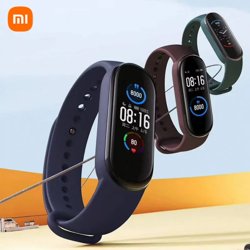 

Оригинальные Смарт-часы Xiaomi Mi Band 5, 1,1 дюйма, Amoled-браслет, настраиваемые часы, 11 спортивных режимов, фитнес-трекер, Смарт-часы Band5