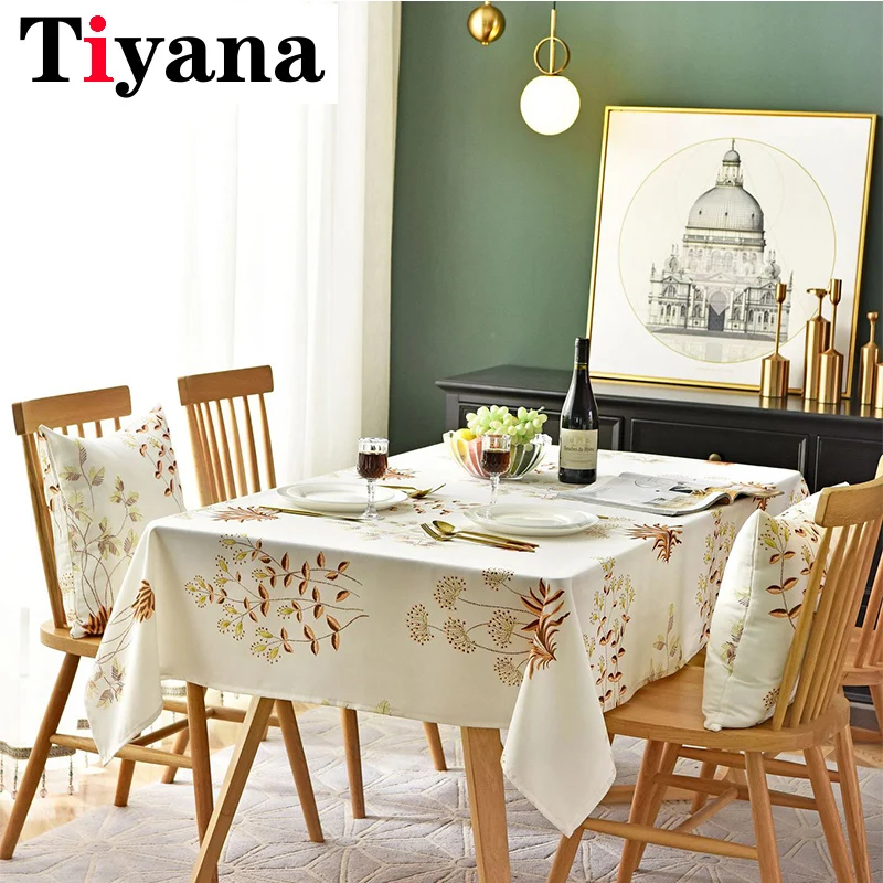 Скатерть с цветочным принтом в европейском стиле для журнального столика