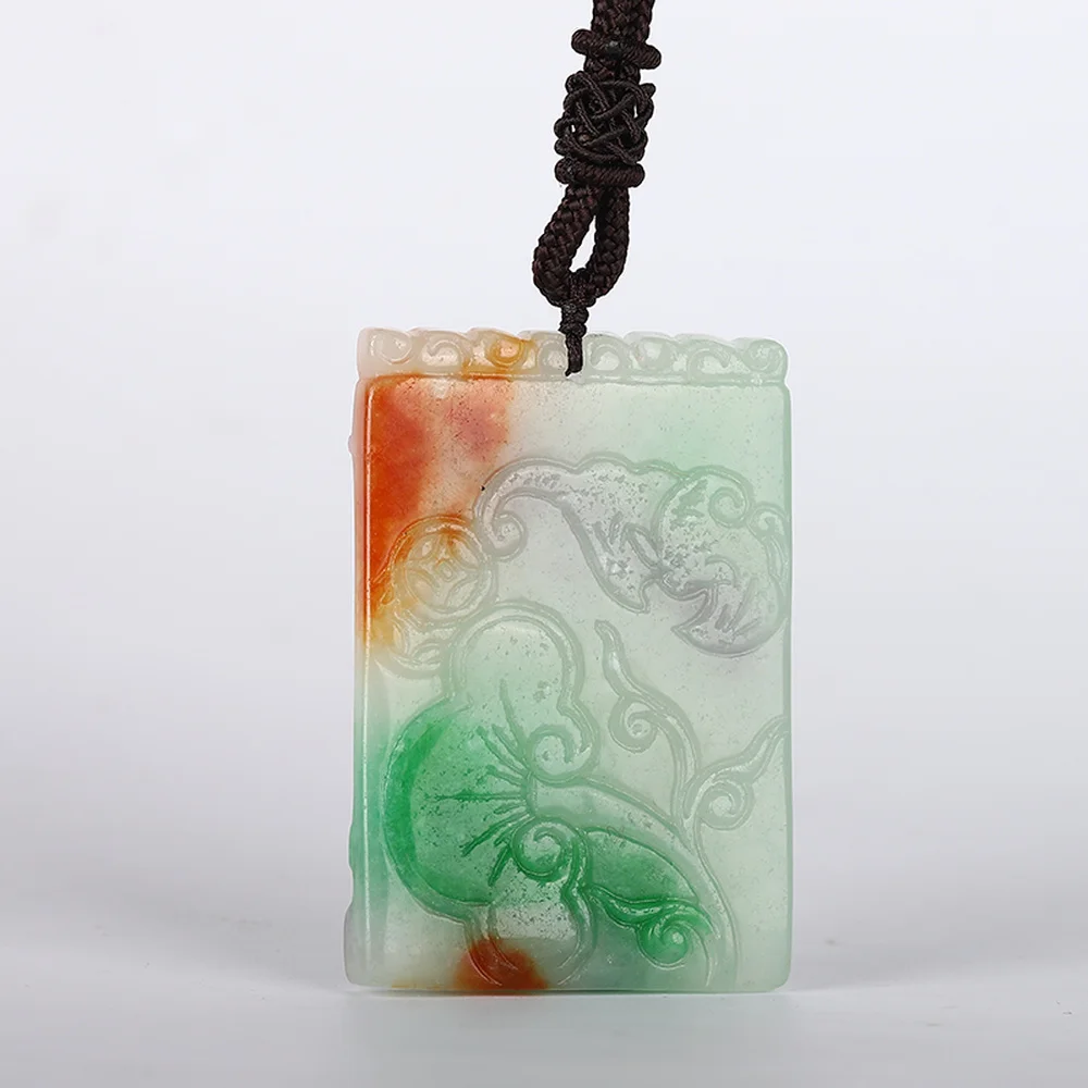 3 Colors Natural Green Jade Sheep Lucky Pendant Gem Necklace for Women Jewelry | Necklaces