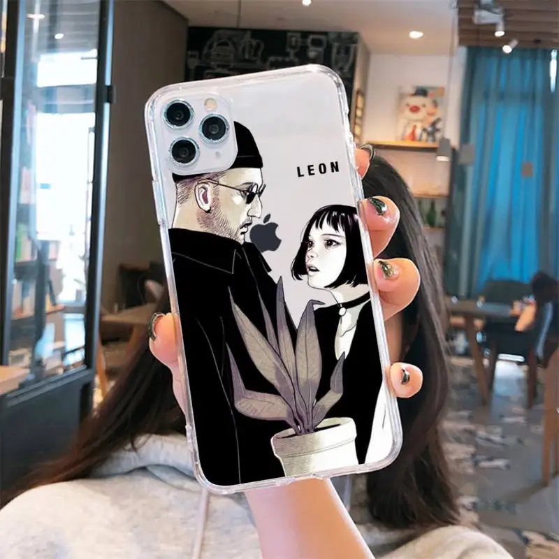 

Leon Matilda Natalie Portman Movie Phone Case Transparent soft For iphone 5 5s 5c se 6 6s 7 8 11 12 plus mini x xs xr pro max