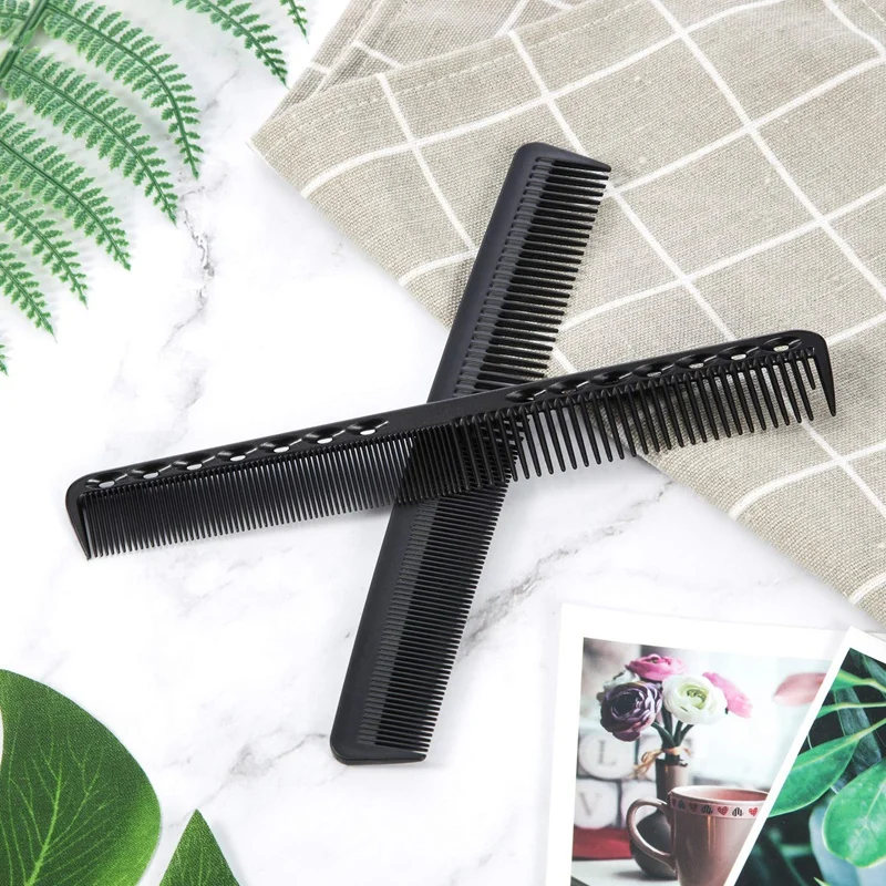 

Professional Hair Combs Carbon Heat Resistant Barber Comb Anti-Static Tangle Pro Salon Fine Cutting Comb