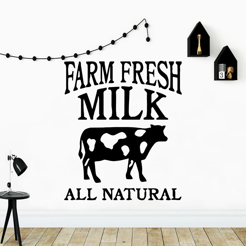 Съемные настенные стикеры Beauty Fresh Milk Cow s для кухни виниловая настенная наклейка