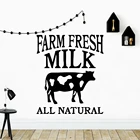 Красота свежее молоко корова Съемная Настенная Наклейка s для кухни виниловая настенная наклейка ферма креативная наклейка