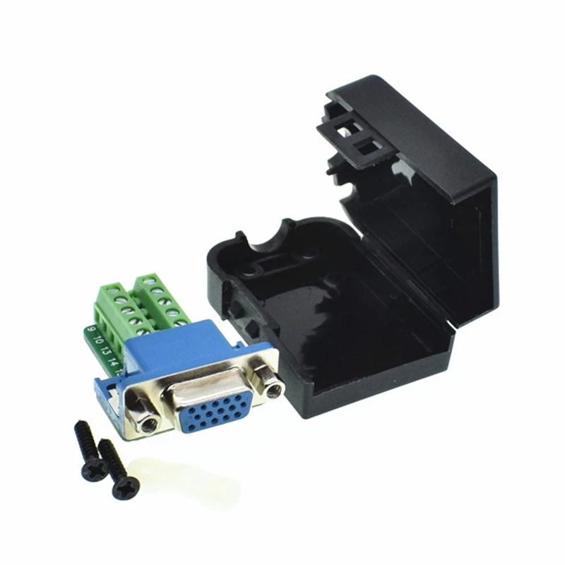 15 пин DB15 Женский Гайка В комплект поставки входит адаптер D-SUB VGA терминал с