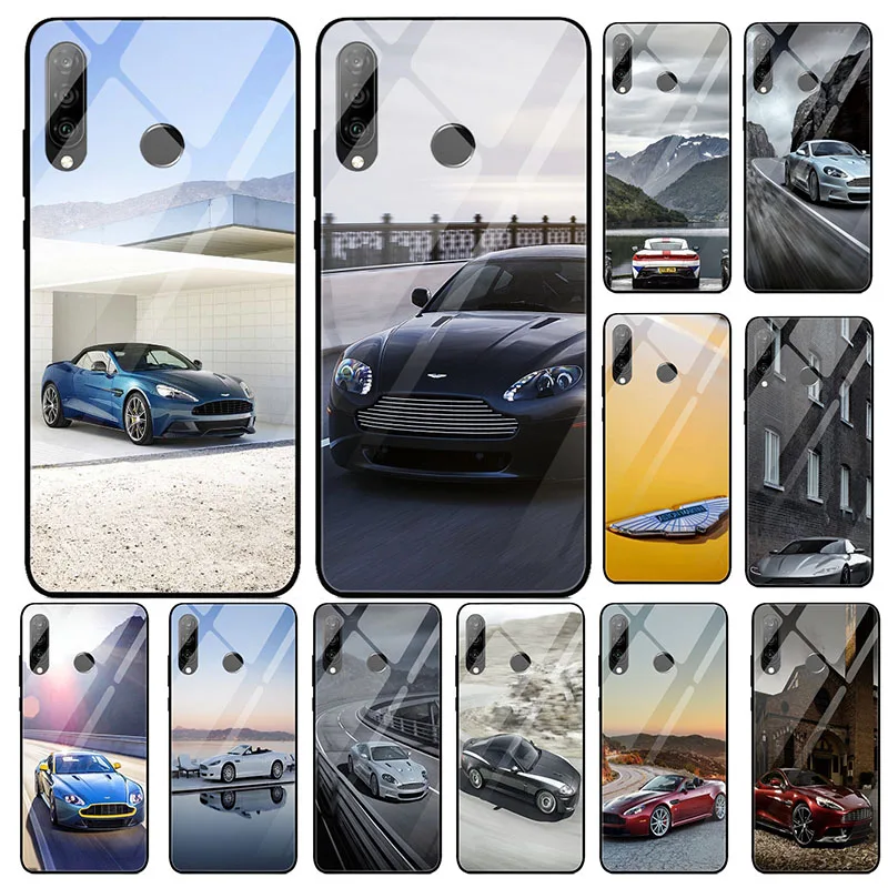Чехол из закаленного стекла для Huawei Honor 8X 8 8A 9 10 P20 P30 Mate 20 Y6 Y9 Lite Pro 2019 Aston Martin Super Car Design|Бамперы| |