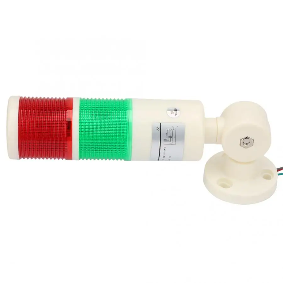DC24V Industrial CNC Machine Warning Light Red Green Double Layer LED Indicator Flashing Alarm Signal Lamp Foldable Base | Лампы и