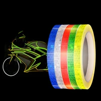 1cmx8m bike reflective stickers self adhesive diy rim outdoor safety warning lighting sticker waterproof adhesive tape for decor