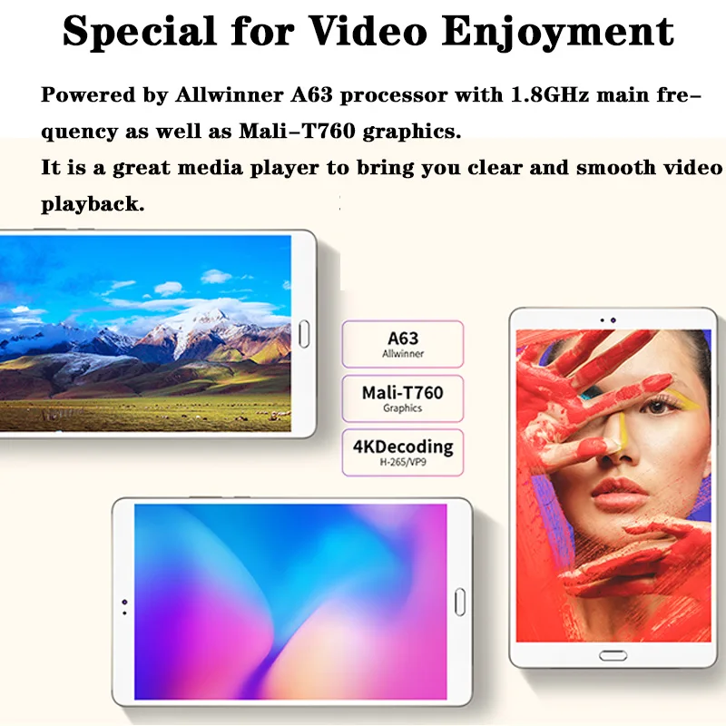 Teclast M8 8 4 дюймов 2560x1600 Allwinner A63 четырехъядерный Android планшет 4K видео планшеты 3 Гб ram