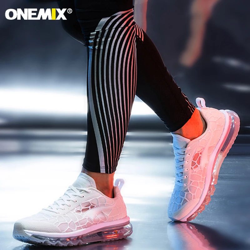 

ONEMIX Men's Cushioning Breathable Light Running Shoes Women's All-match Sneakers Outdoor Damping Walking Tennis Sport Shoes