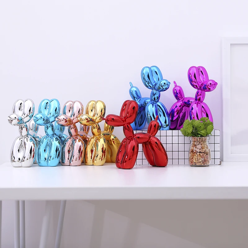 

ORNAMENT MODERN BALLOON DOGS SCULPTURES HOUSEHOLD ADORNMENT ART RESIN CRAFT SCULPTURE ART FOR STATUE HOME DECORATION