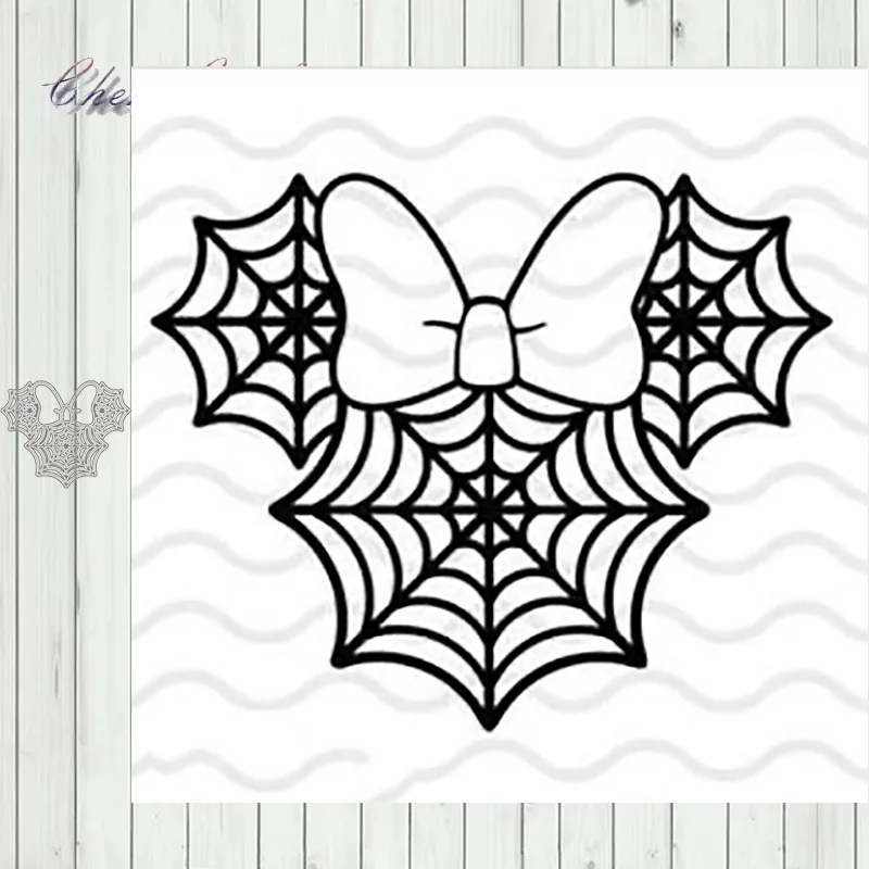 

Metal Cutting Dies Spider web with bow Stencils for DIY Scrapbooking DIY Paper Cards Photo Album Decorative Embossing