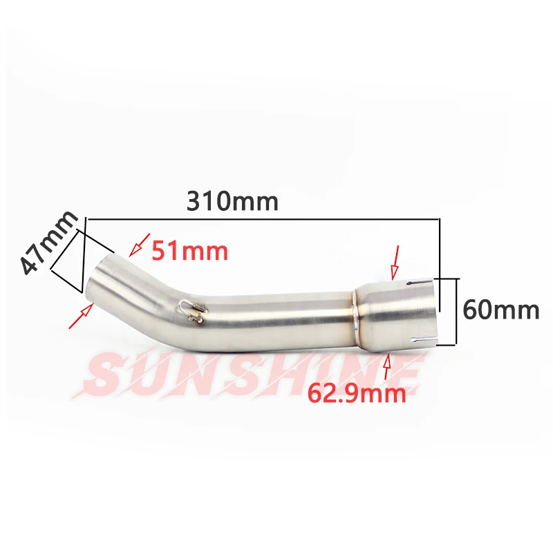 Выхлопная труба для мотоцикла среднего размера без шнуровки Модифицированная