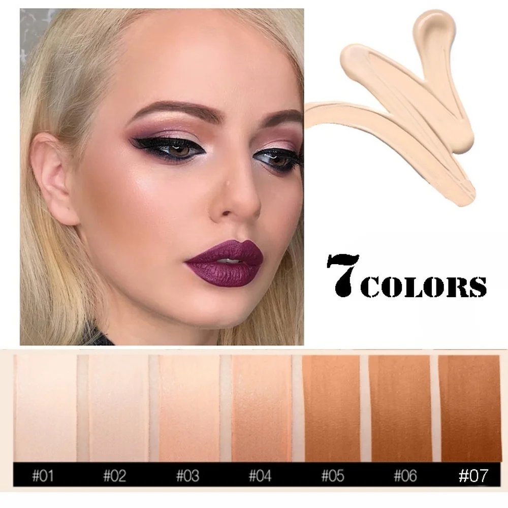 Основа для макияжа лица 30 мл Жидкая основа крем с полным покрытием консилер