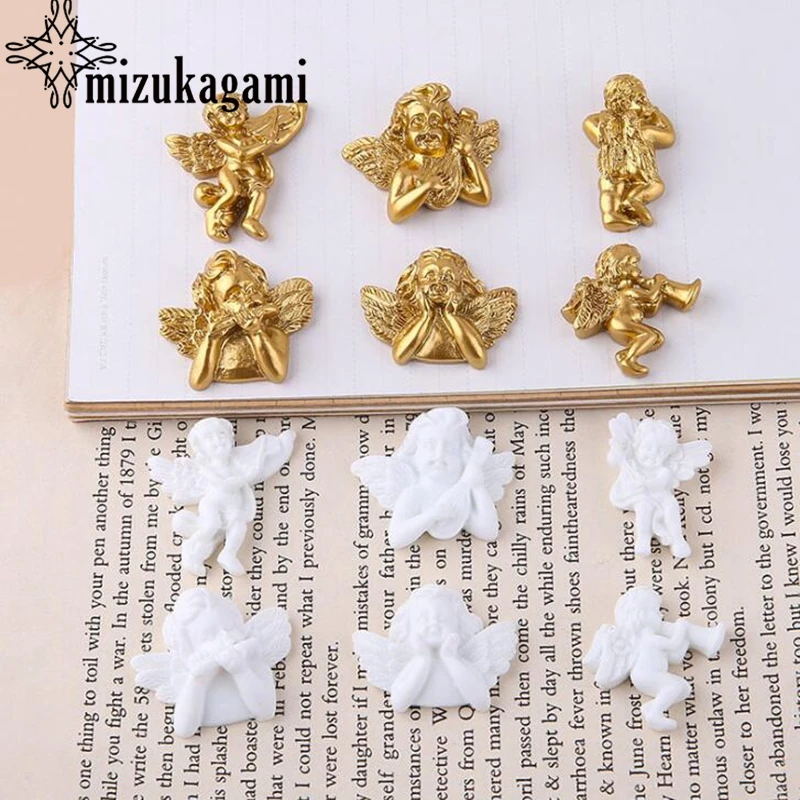 

Vintage Victorian Angel Angel Gold Resin Patch Charms DIY Handmade Jewelry Mobile Shell Accessories Material