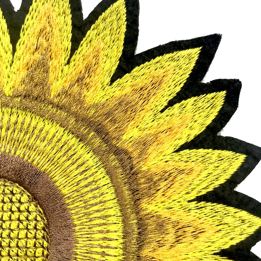 1 шт Большой Подсолнух патчи железные на передачах для Костюмы большой цветок