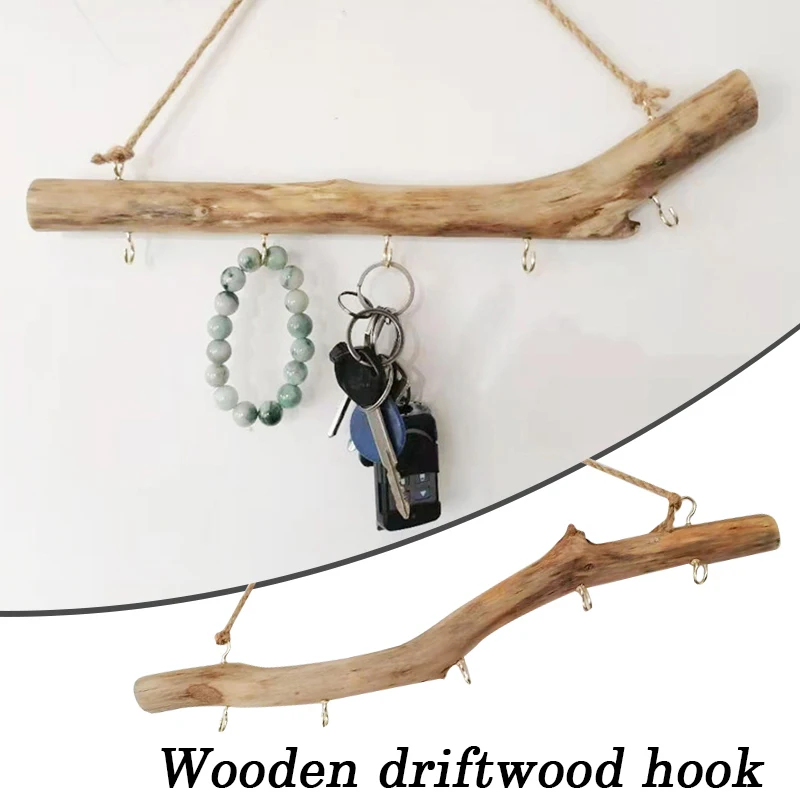 

Key storage Natural Driftwood Branches Hook Decorative Hanging Real Wood Wall Organizer Rack Ornament For Home Door
