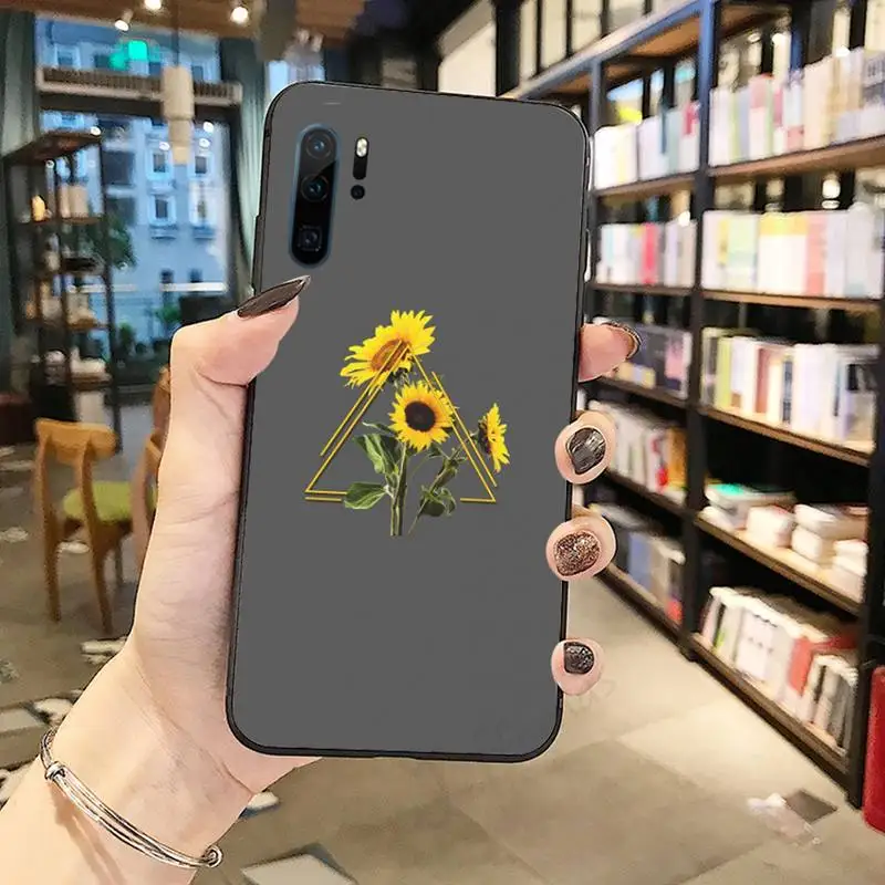 

Beautiful sunflower printing Phone Case For huawei p30 p40 p20 lite pro p smart 2019 2020 nova 6 7 se pro 5t coque