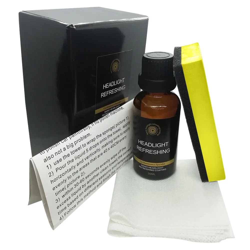 Комплект для ремонта автомобильных фар 30 мл окислительное покрытие заднего вида