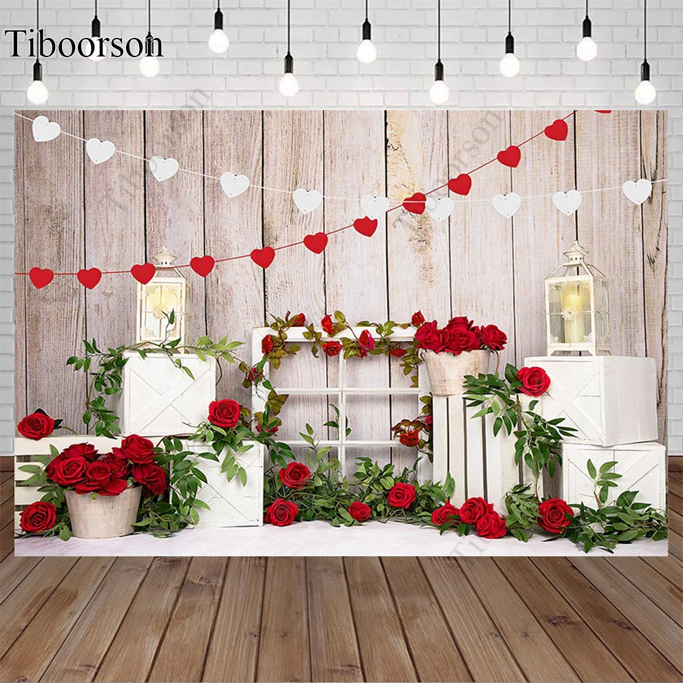 

Романтический фон для фотосъемки с изображением деревянной стены в стиле Дня Святого Валентина