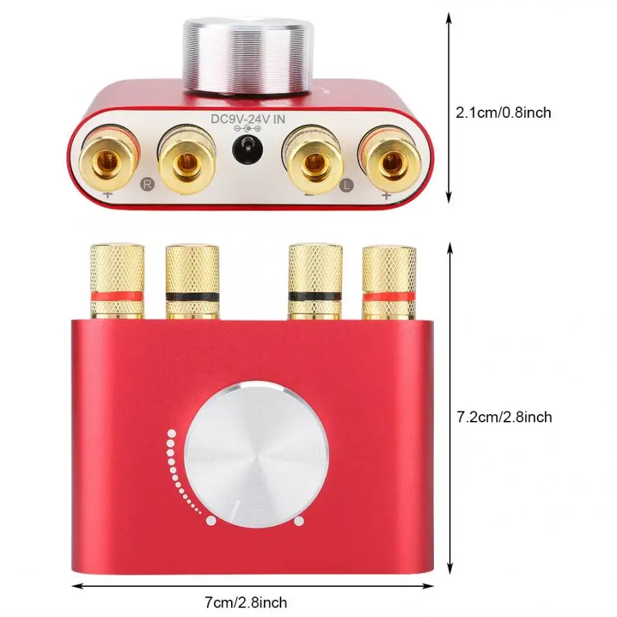 50 Вт * 2 HiFi усилитель мини Bluetooth мощности Цифровой стерео аудио плеер Поддержка