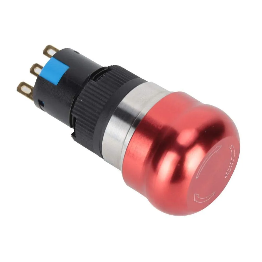 Аварийной остановки кнопочный переключатель 24V Нержавеющая сталь ручка